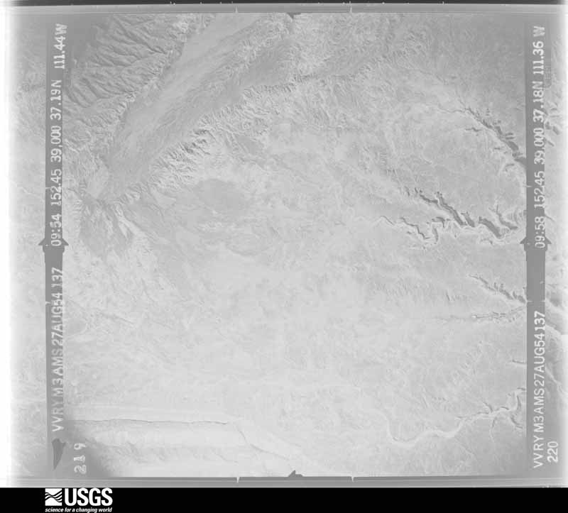 U.S. Geological Survey aerial photograph, 1954-08-27, scale 1:60000