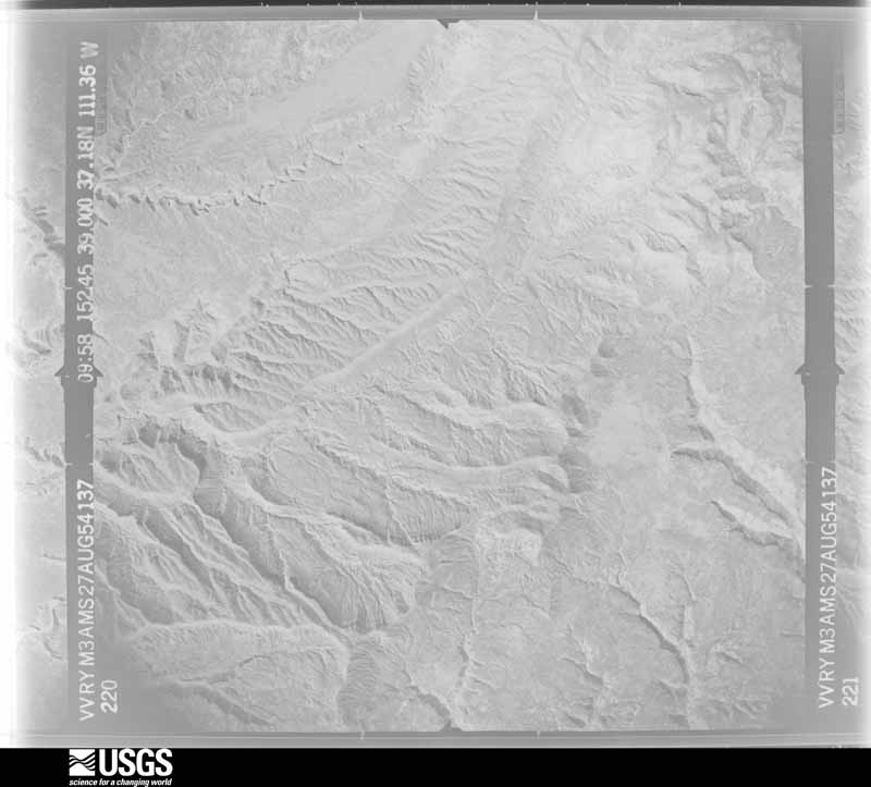 U.S. Geological Survey aerial photograph, 1954-08-27, scale 1:60000