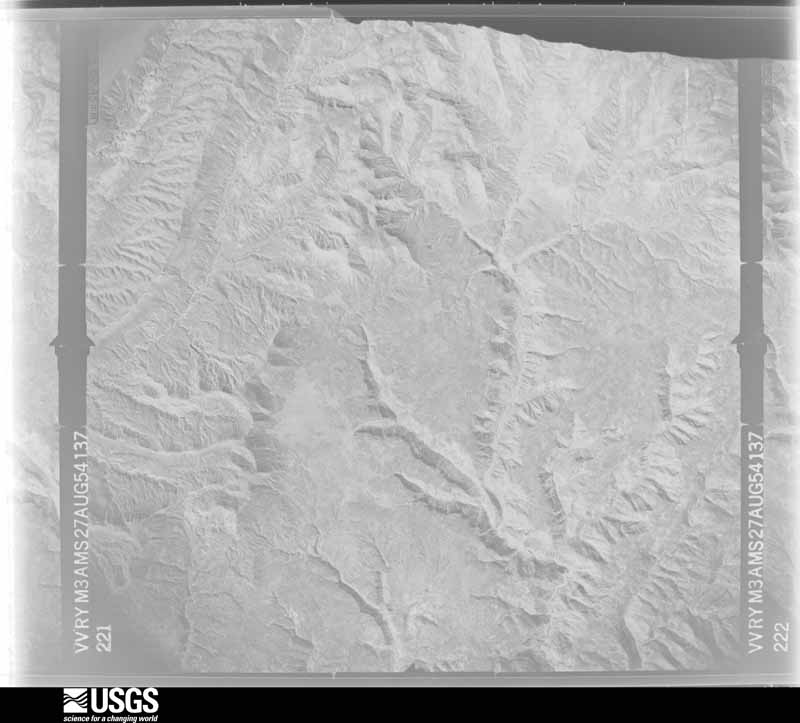 U.S. Geological Survey aerial photograph, 1954-08-27, scale 1:60000