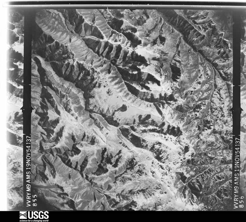 U.S. Geological Survey aerial photograph, 1954-11-19, scale 1:60000