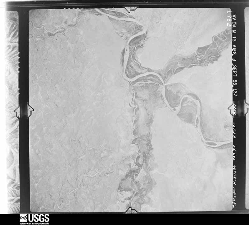 U.S. Geological Survey aerial photograph, 1955-09-03, scale 1:60000