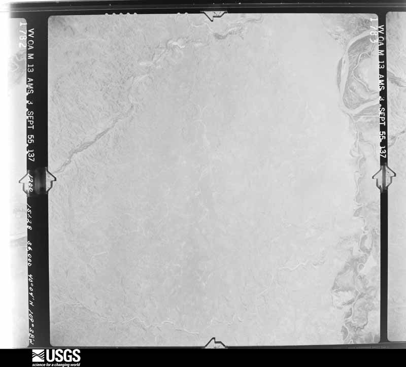 U.S. Geological Survey aerial photograph, 1955-09-03, scale 1:60000