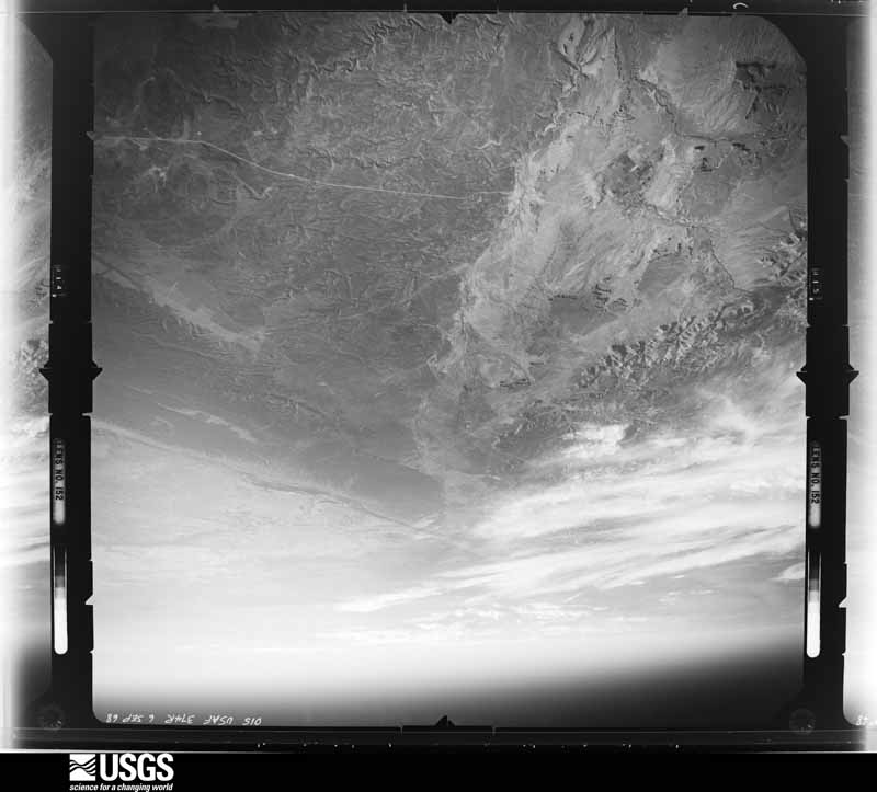 U.S. Geological Survey aerial photograph, 1968-09-01, scale 1:142000