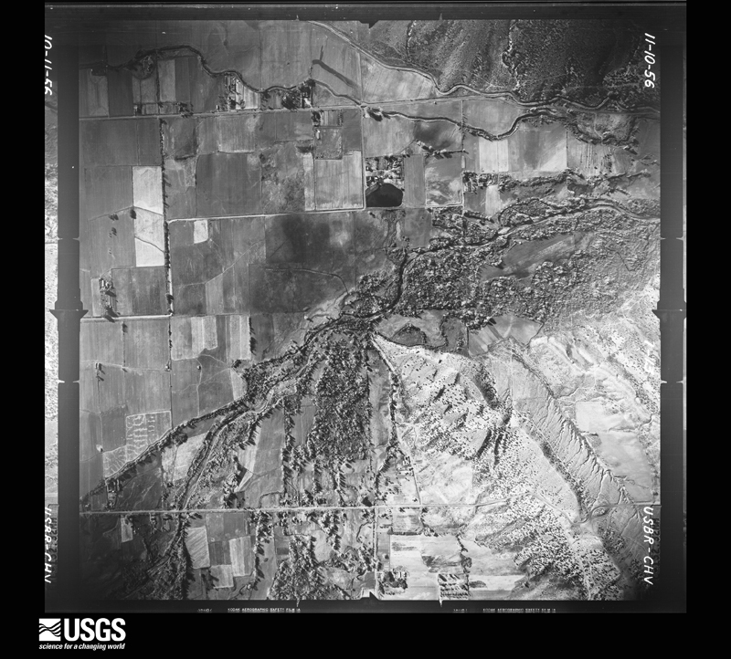 U.S. Geological Survey aerial photograph, 1956-11-01, scale 1:10000