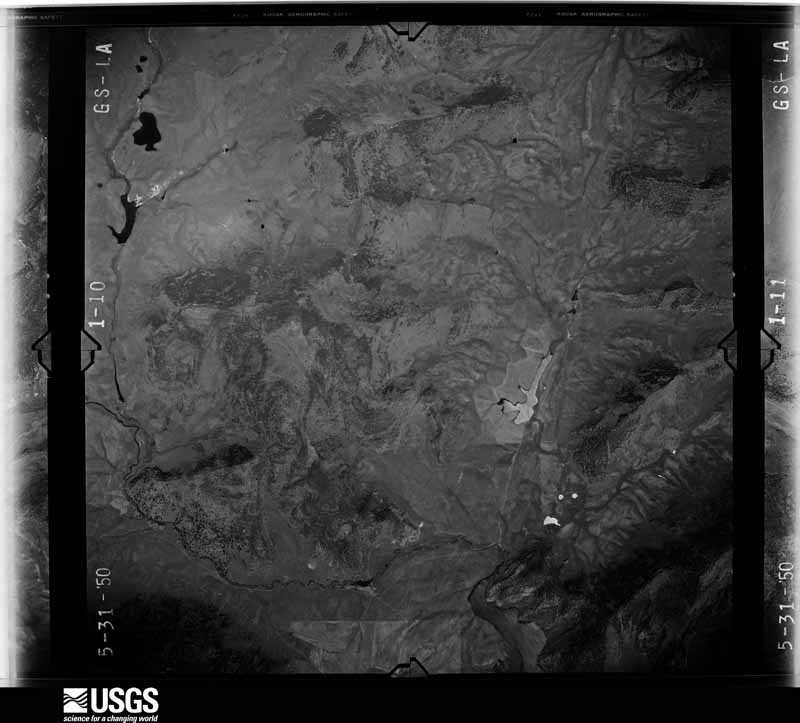U.S. Geological Survey aerial photograph, 1950-06-11, scale 1:28400