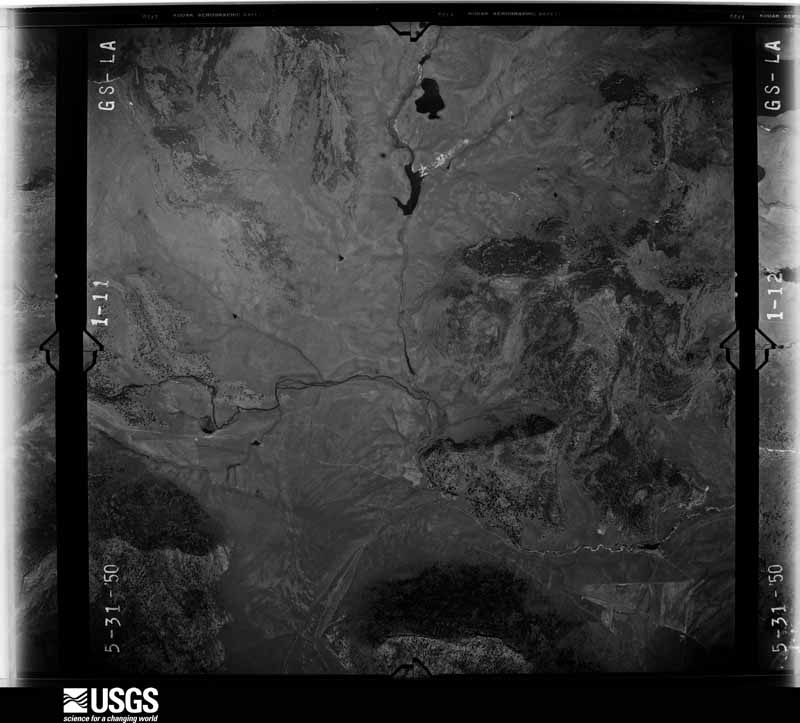 U.S. Geological Survey aerial photograph, 1950-06-11, scale 1:28400