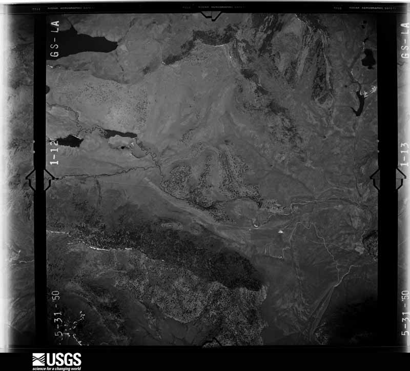U.S. Geological Survey aerial photograph, 1950-06-11, scale 1:28400