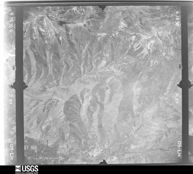 U.S. Geological Survey aerial photograph, 1950-08-01, scale 1:37400