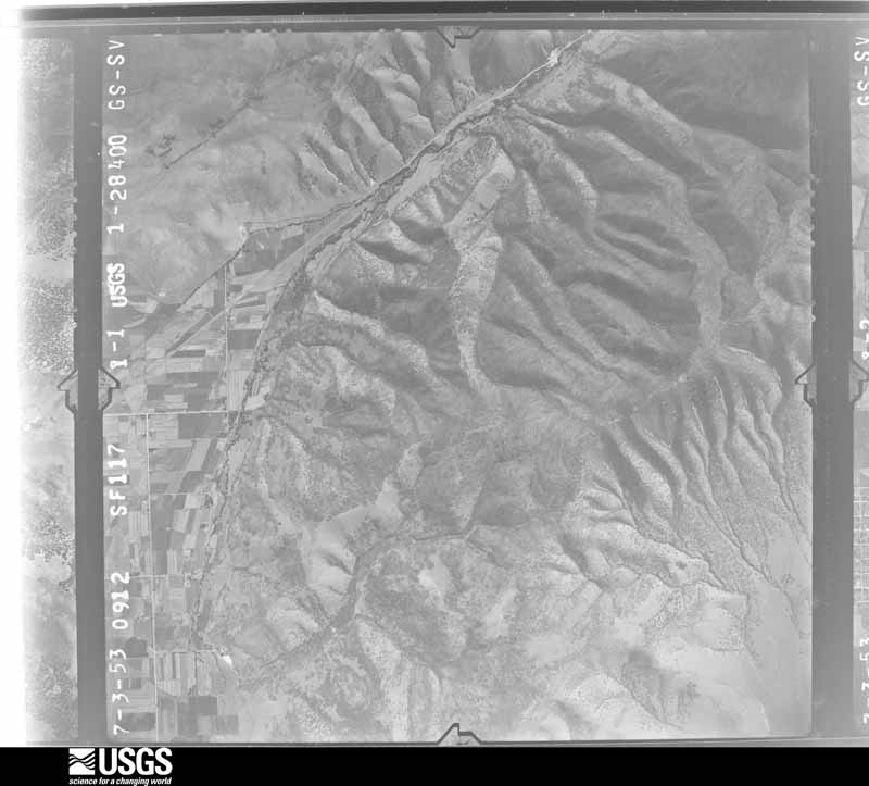 U.S. Geological Survey aerial photograph, 1953-07-03, scale 1:28400