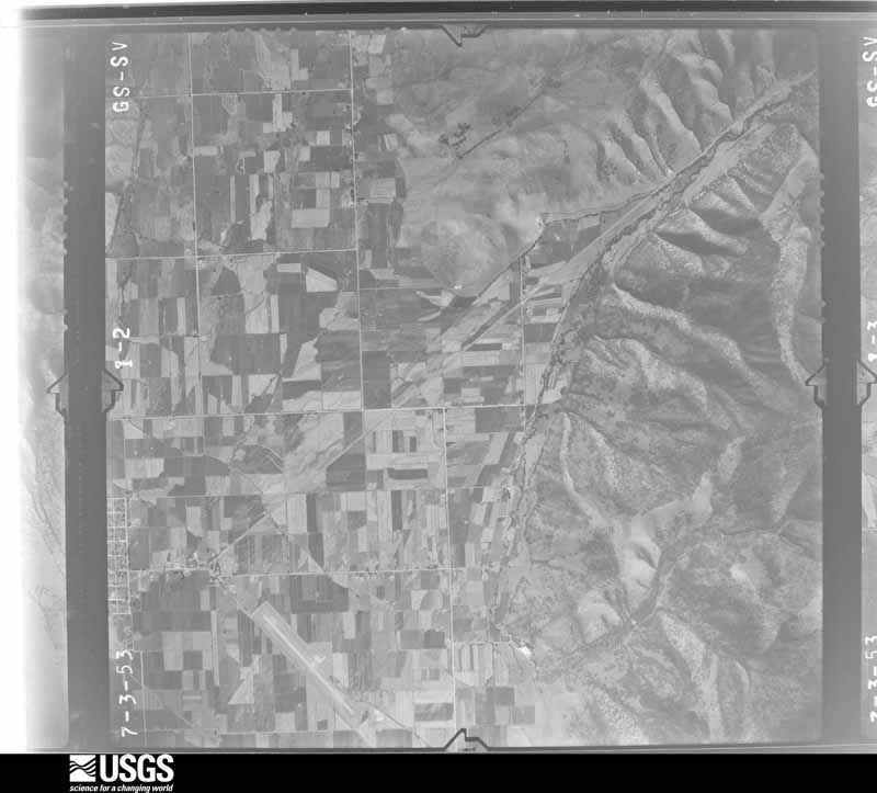 U.S. Geological Survey aerial photograph, 1953-07-03, scale 1:28400