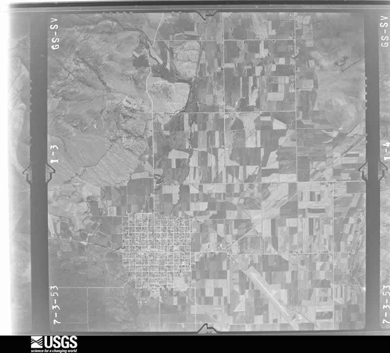 U.S. Geological Survey aerial photograph, 1953-07-03, scale 1:28400