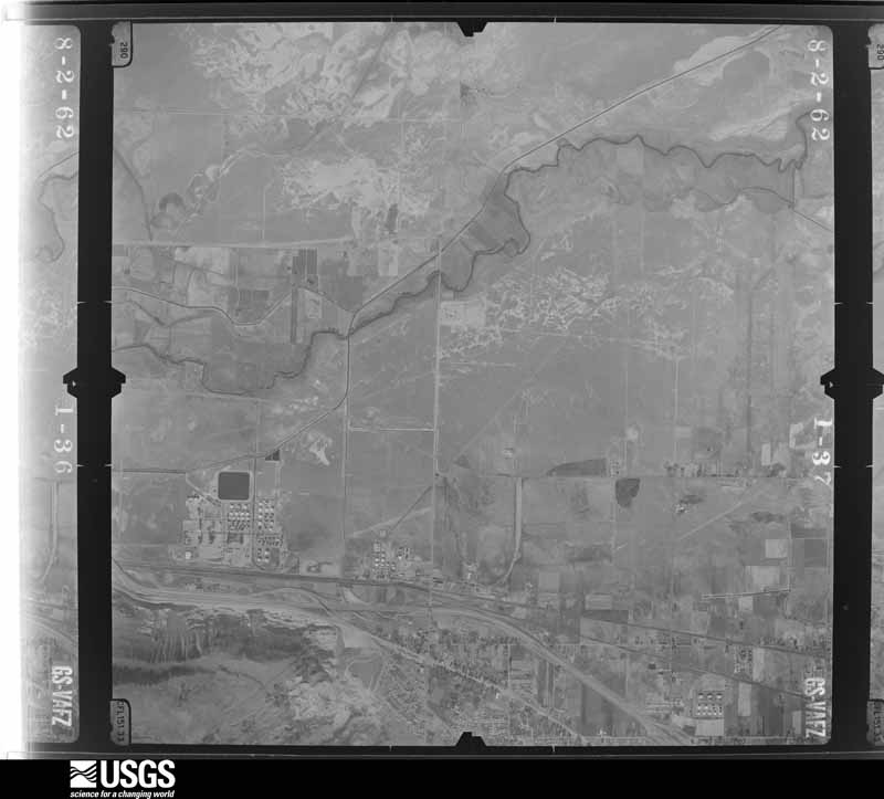 U.S. Geological Survey aerial photograph, 1962-08-02, scale 1:27000
