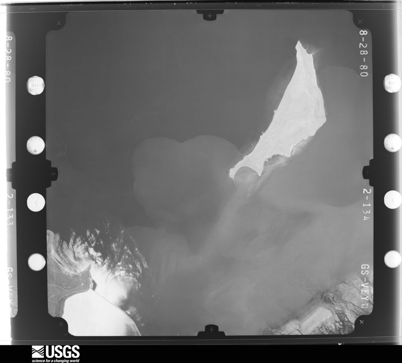 U.S. Geological Survey aerial photograph, 1980-08-28, scale 1:80000