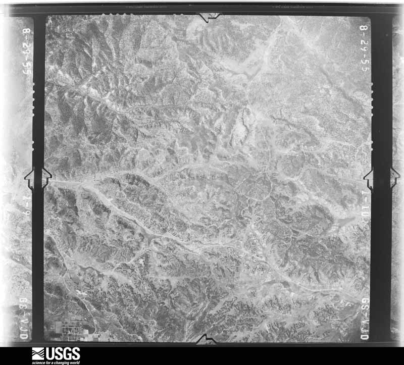 U.S. Geological Survey aerial photograph, 1955-08-29, scale 1:47200