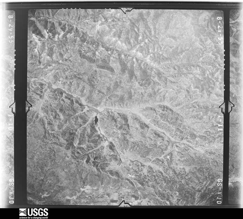 U.S. Geological Survey aerial photograph, 1955-08-29, scale 1:47200