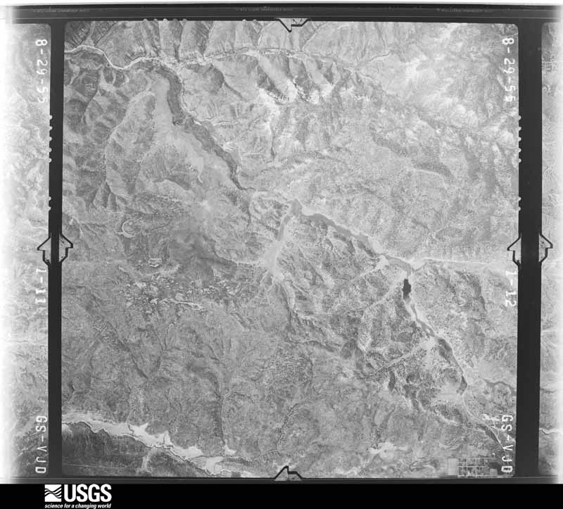 U.S. Geological Survey aerial photograph, 1955-08-29, scale 1:47200
