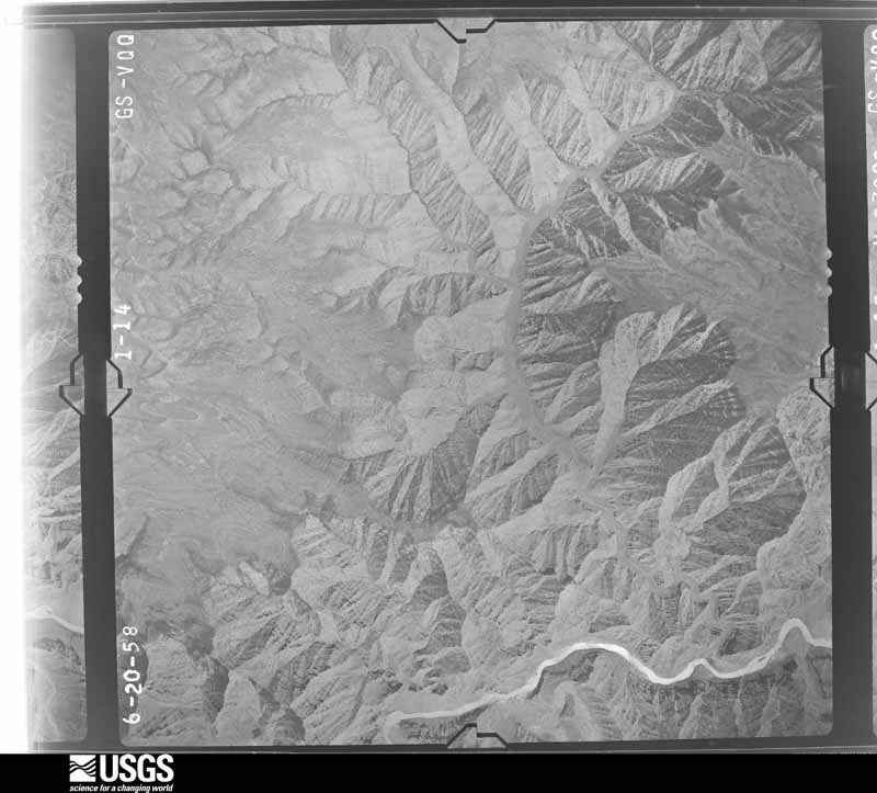 U.S. Geological Survey aerial photograph, 1958-06-20, scale 1:54000