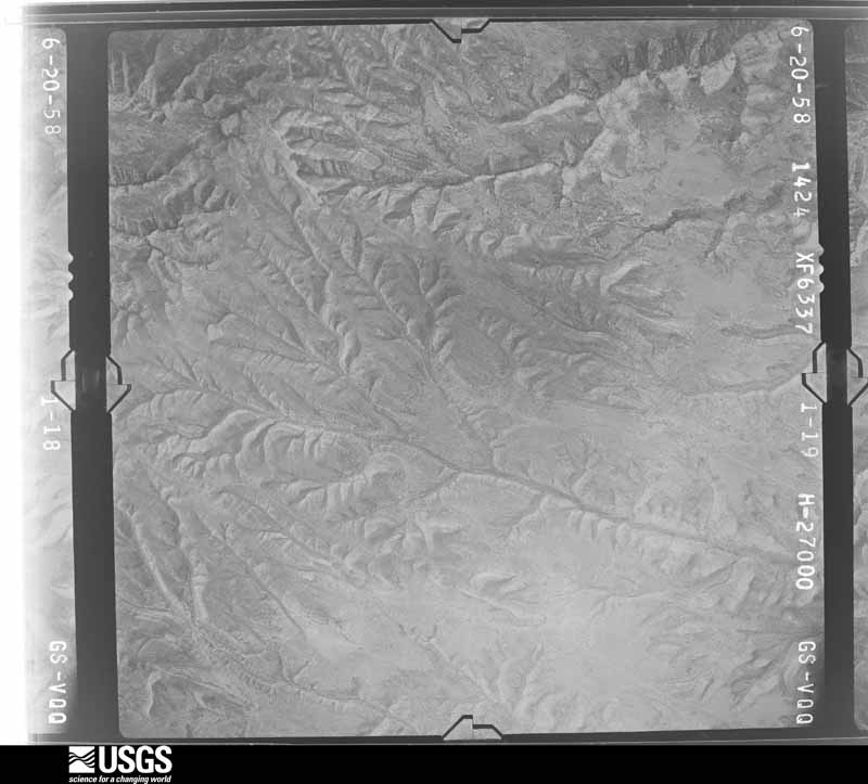 U.S. Geological Survey aerial photograph, 1958-06-20, scale 1:54000