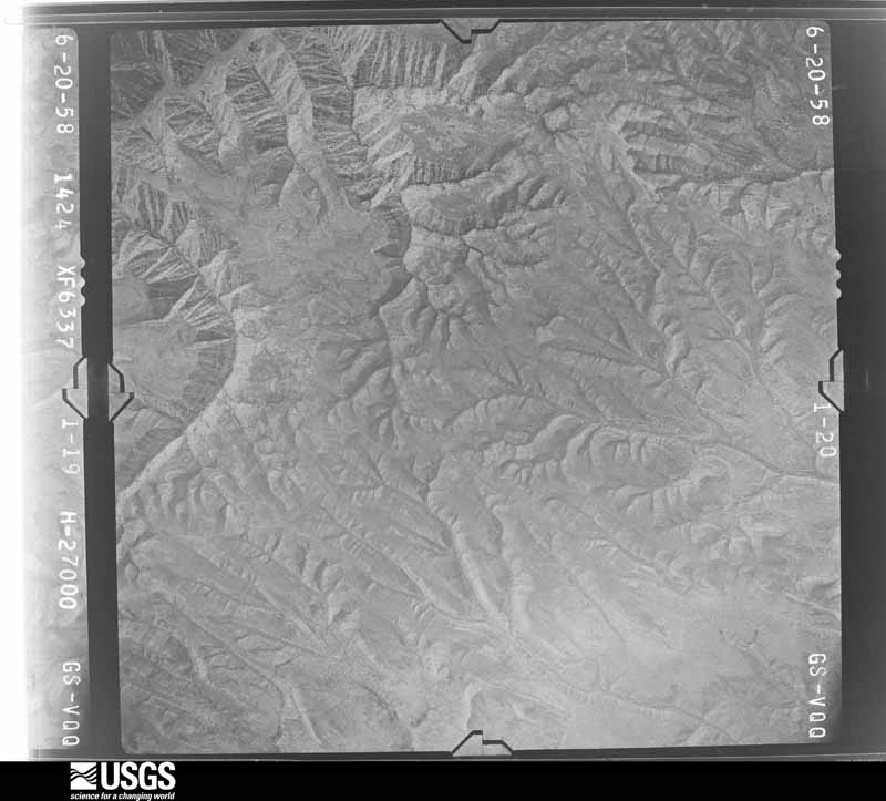 U.S. Geological Survey aerial photograph, 1958-06-20, scale 1:54000