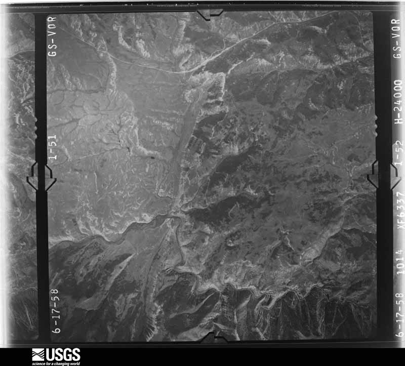 U.S. Geological Survey aerial photograph, 1958-06-30, scale 1:48000
