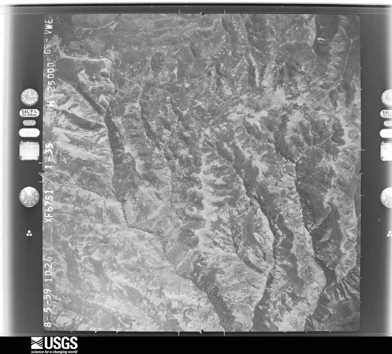U.S. Geological Survey aerial photograph, 1959-08-05, scale 1:50000