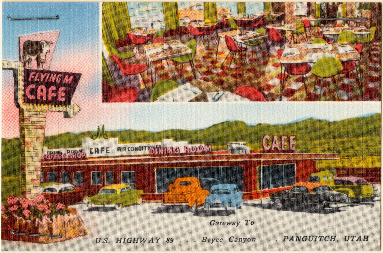 Flying M Café, U.S. Highway 89... Gateway to Bryce Canyon... Panguitch, Utah, Boston Public Library - undated