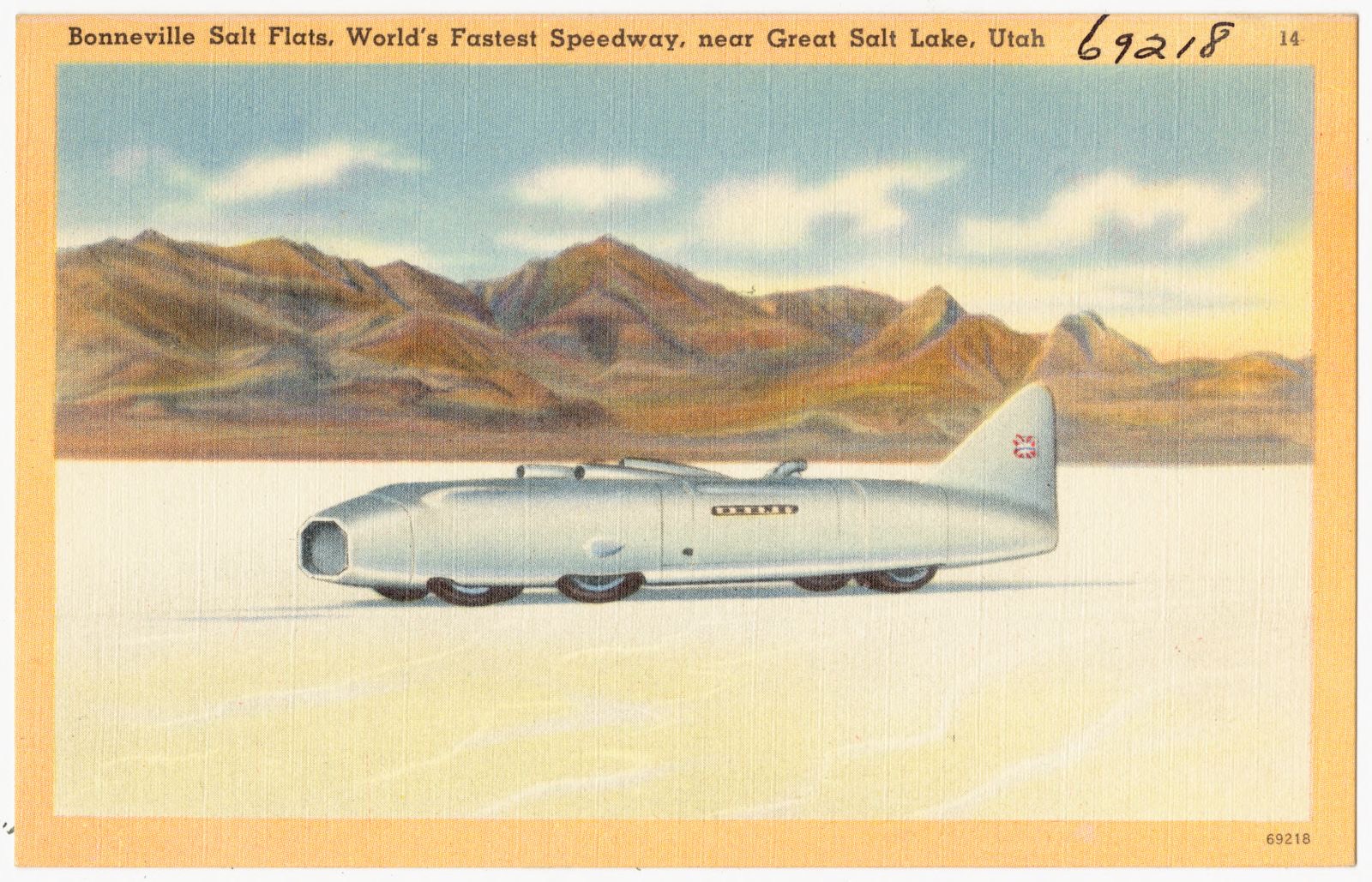 Bonneville Salt Flats, "World's fastest speedway." Utah, Boston Public Library - undated