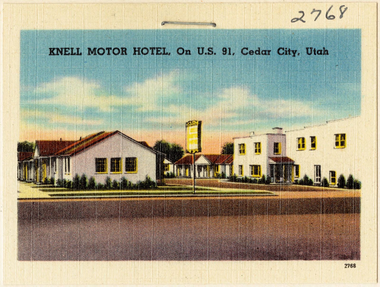 Knell Motor Hotel, on U.S. 91, Cedar City, Utah, Boston Public Library - undated