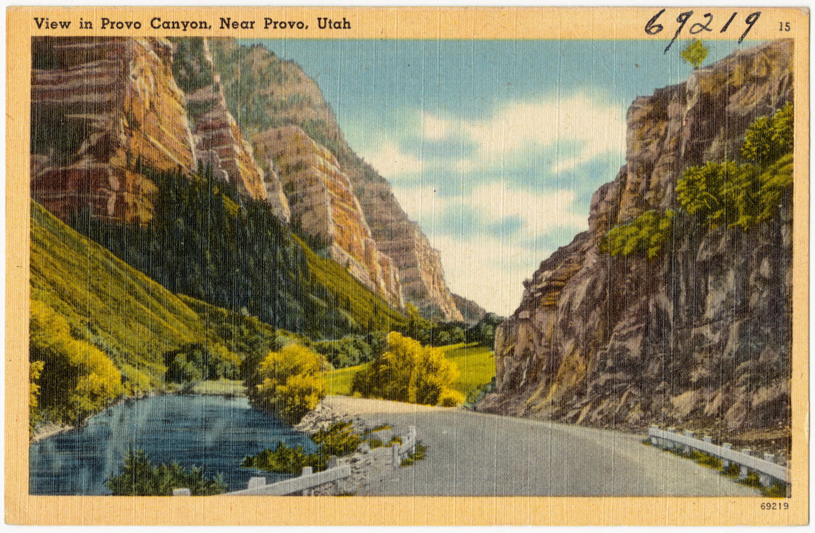View in Provo Canyon, near Provo, Utah, Boston Public Library - undated
