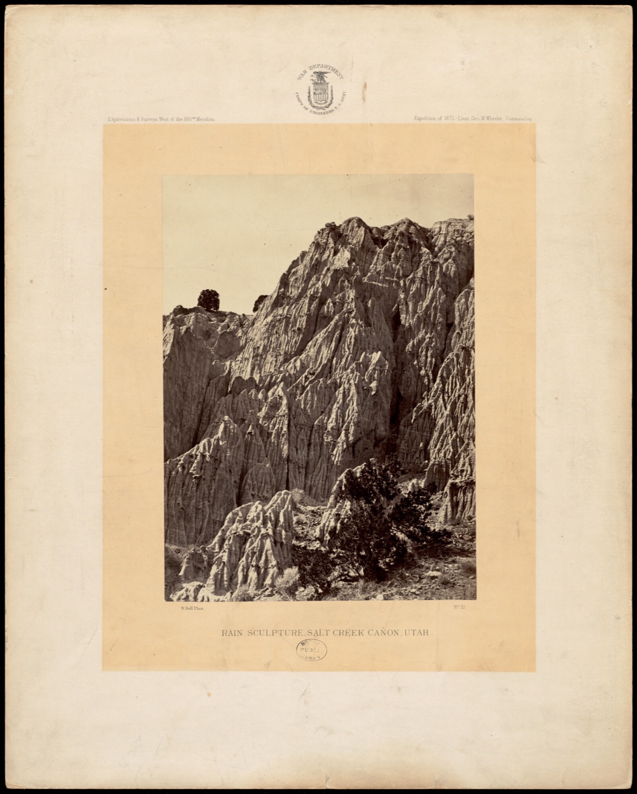 Rain sculpture, Salt Creek Cañon, Utah, Boston Public Library - undated