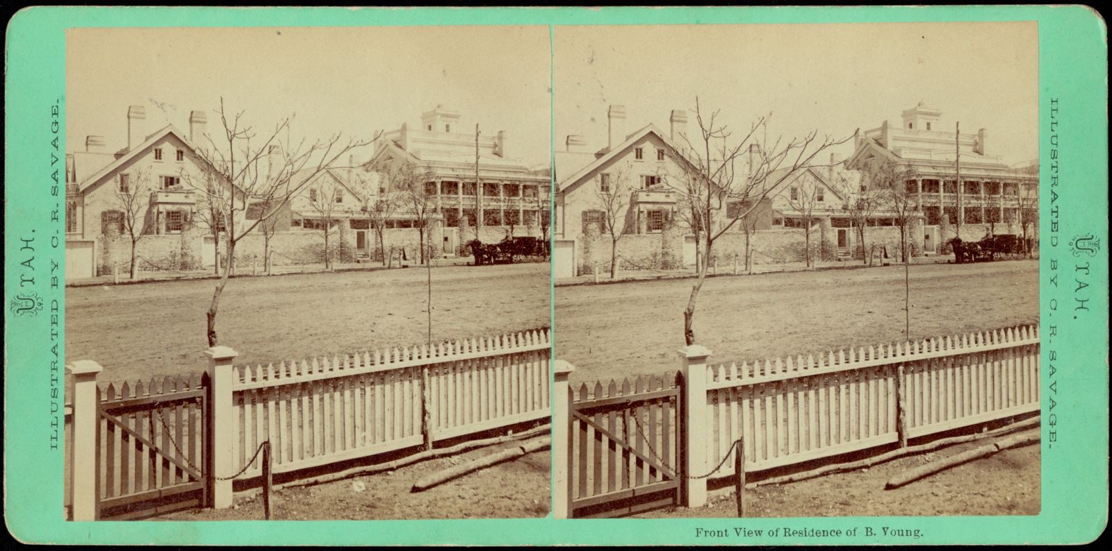 Front view of residence of B. Young, Boston Public Library - undated