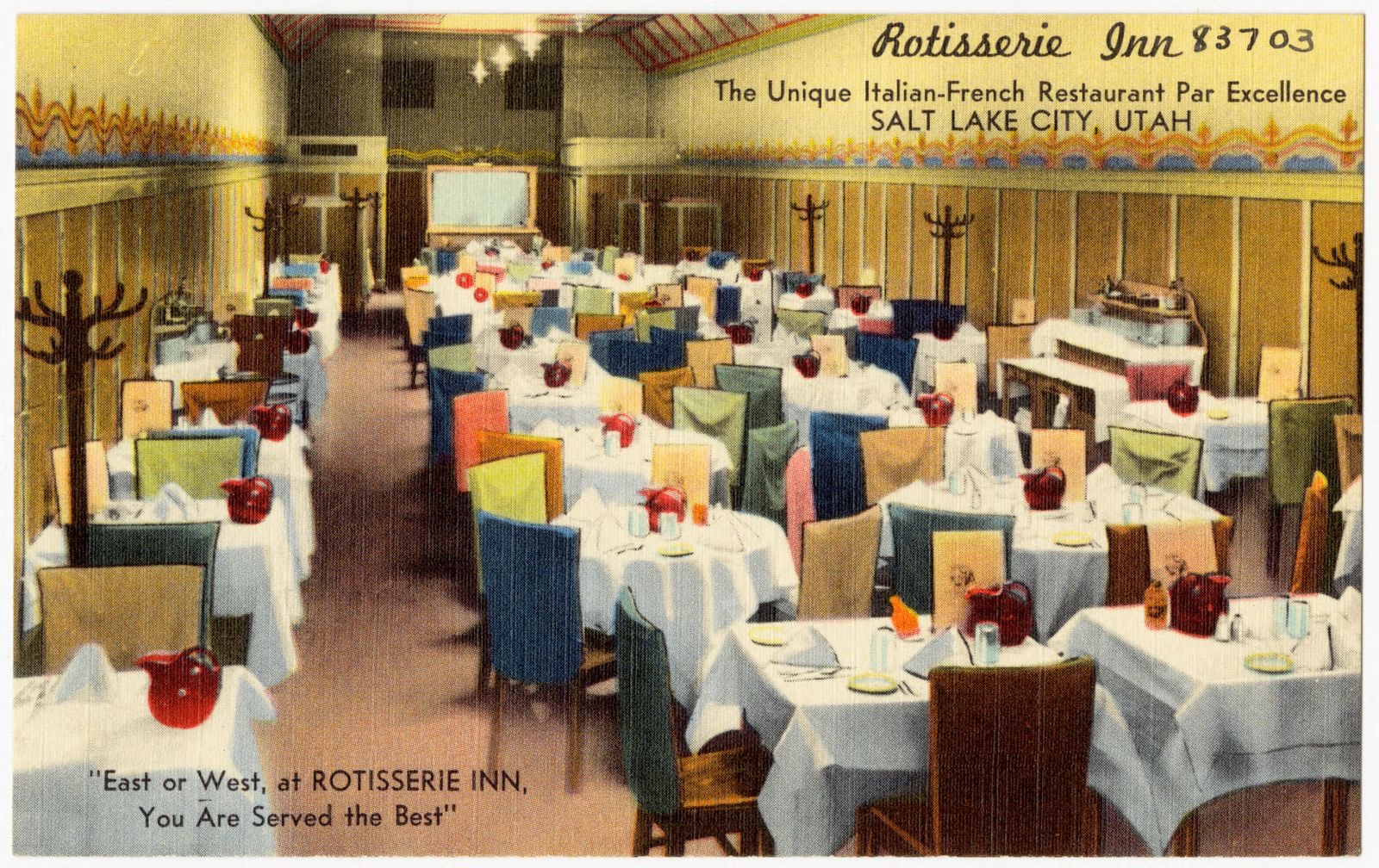 Rotisserie Inn, the unique Italian - French Restaurant par excellence, Salt Lake City, Utah, Boston Public Library - undated