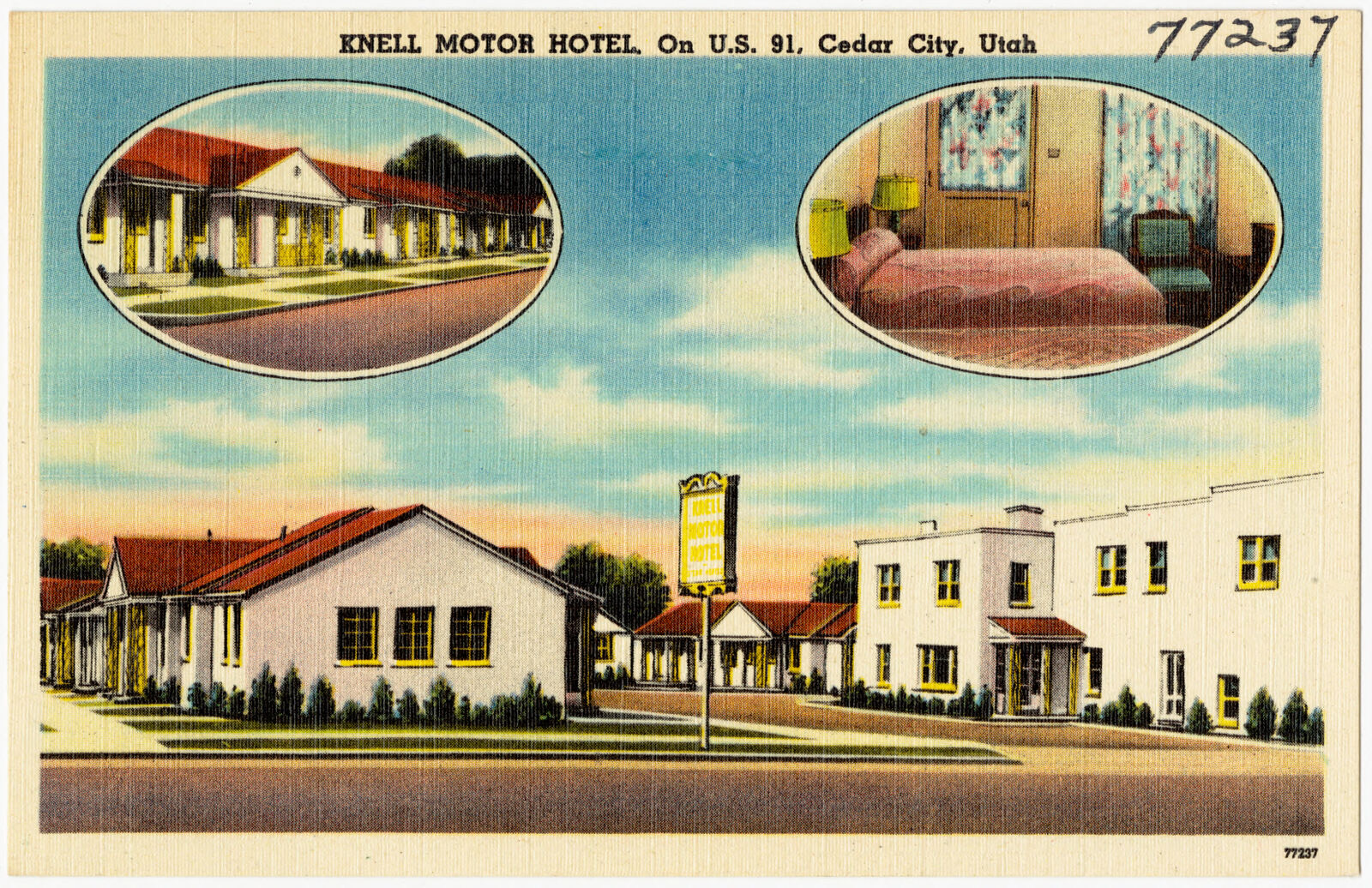 Knell Motor Hotel, on U.S. 91, Cedar City, Utah, Boston Public Library - undated