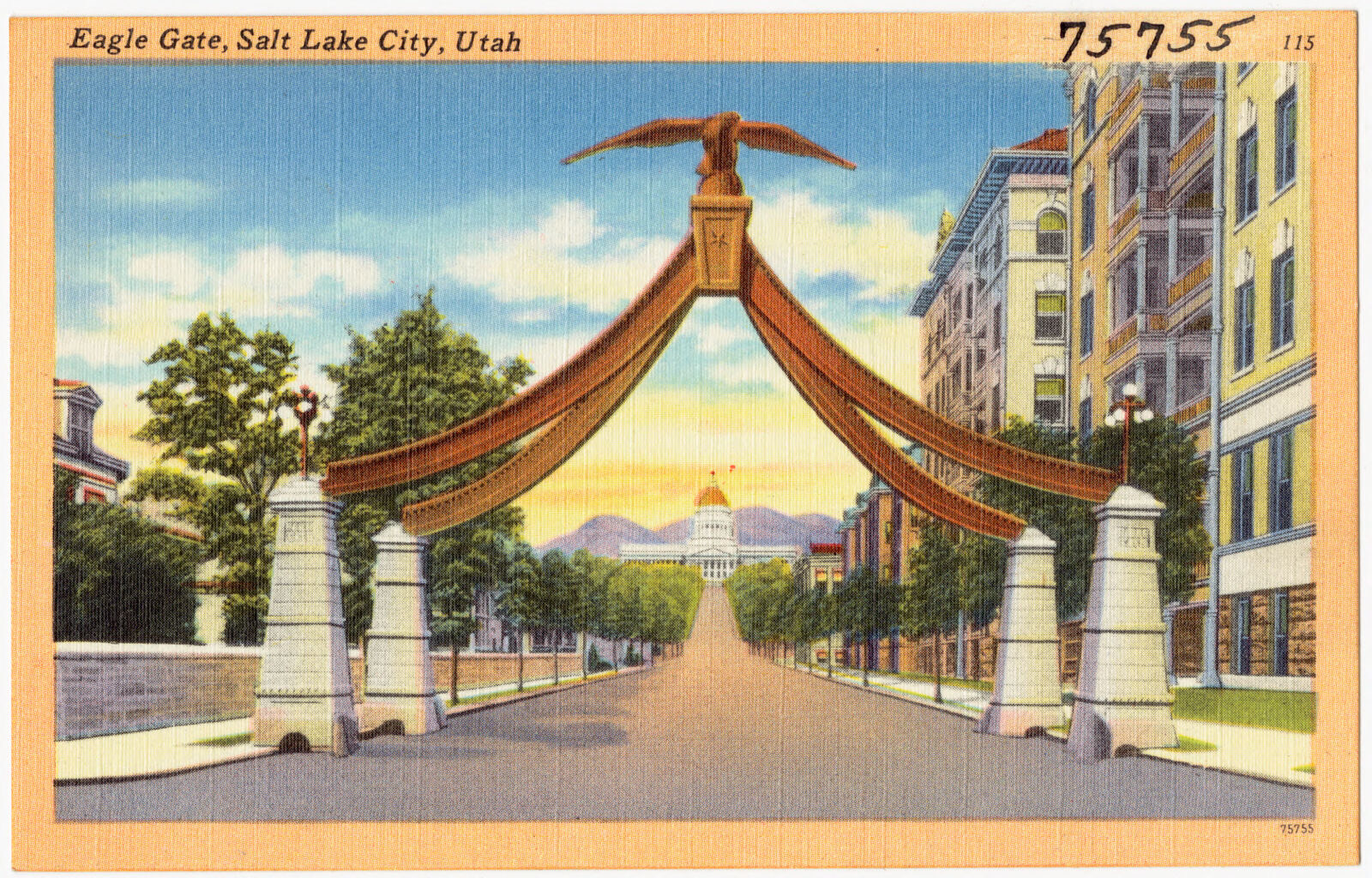 Eagle Gate, Salt Lake City, Utah, Boston Public Library - undated