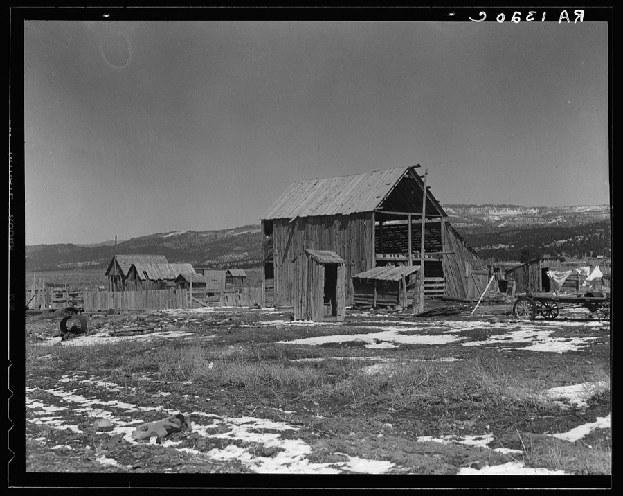 Farm buildings in the purchase area. Widtsoe, Utah