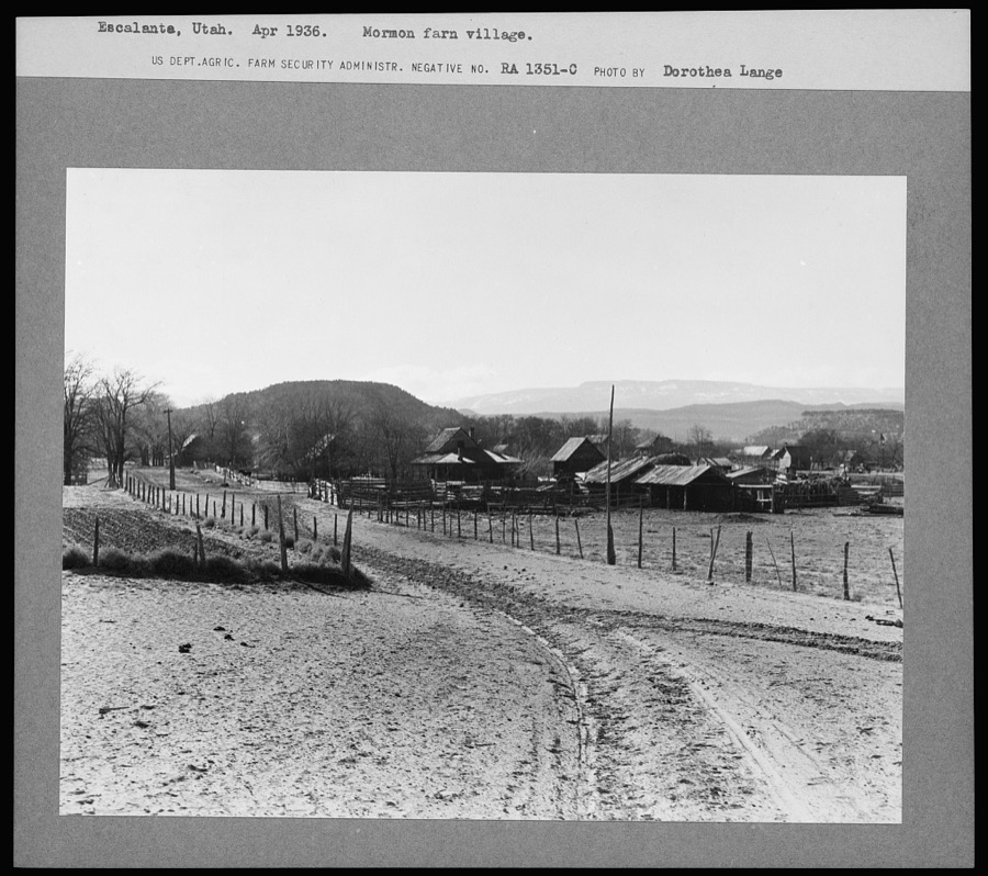 Mormon farm village. Escalante, Utah