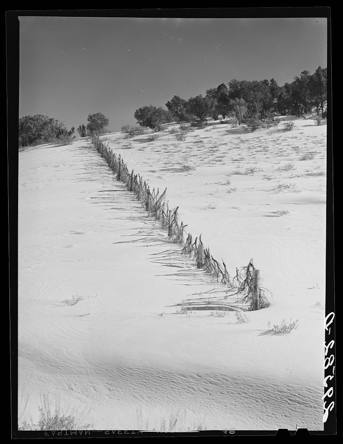 Snow fence. Summit County, Utah