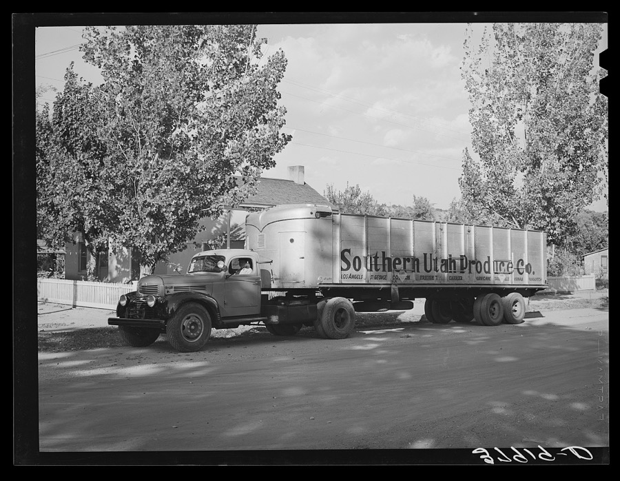 Truck of produce company. Santa Clara, Utah. See general caption