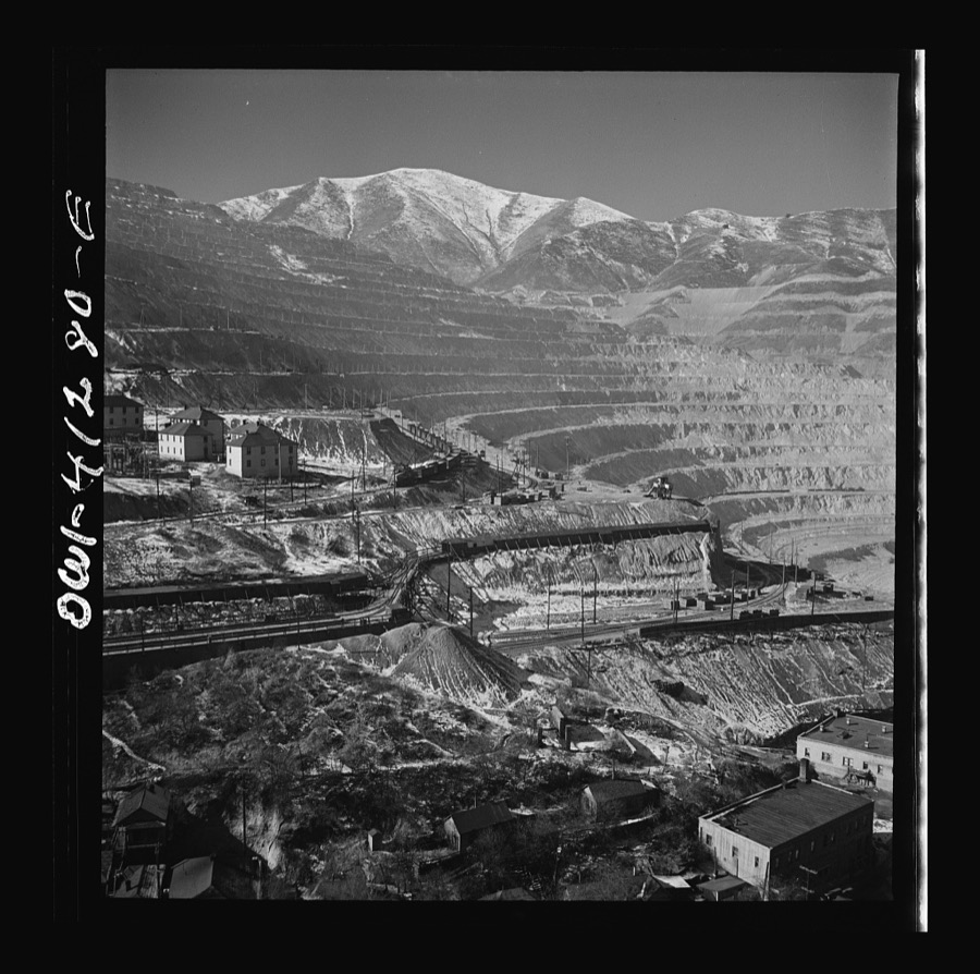 Bingham Canyon, Utah. Open-pit workings of the Utah Copper Company