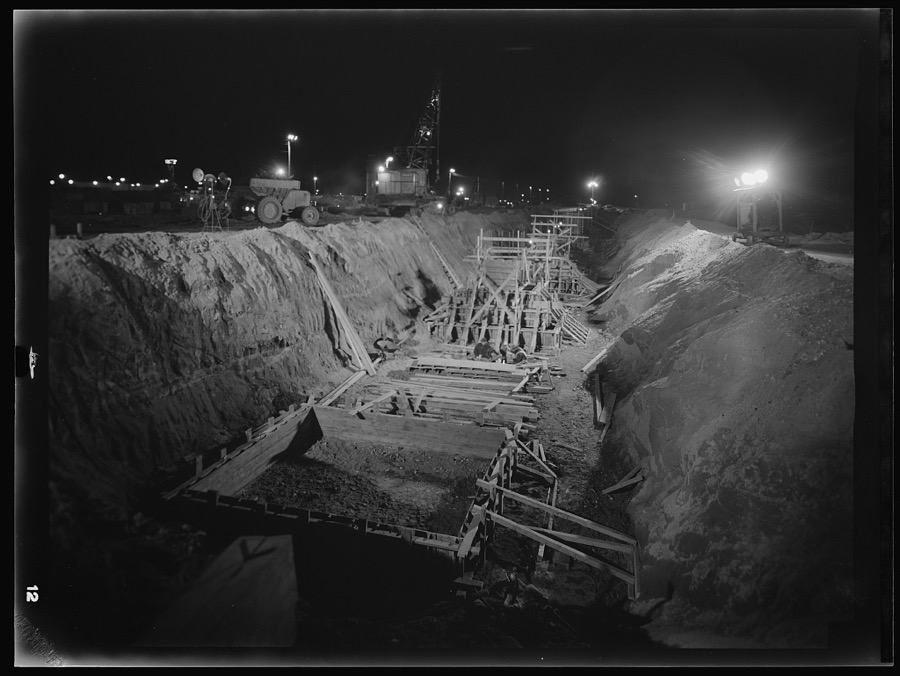 Columbia Steel Company at Geneva, Utah. Excavating and constructing open hearth furnaces for a new steel mill