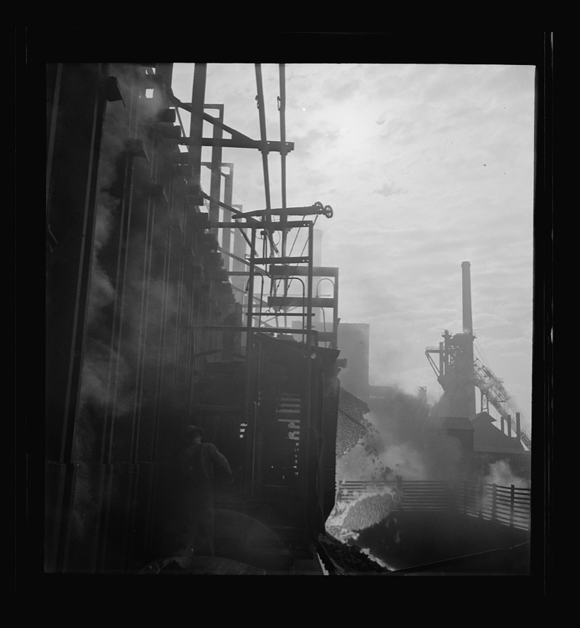 Columbia Steel Company at Ironton, Utah. Discharging coke oven