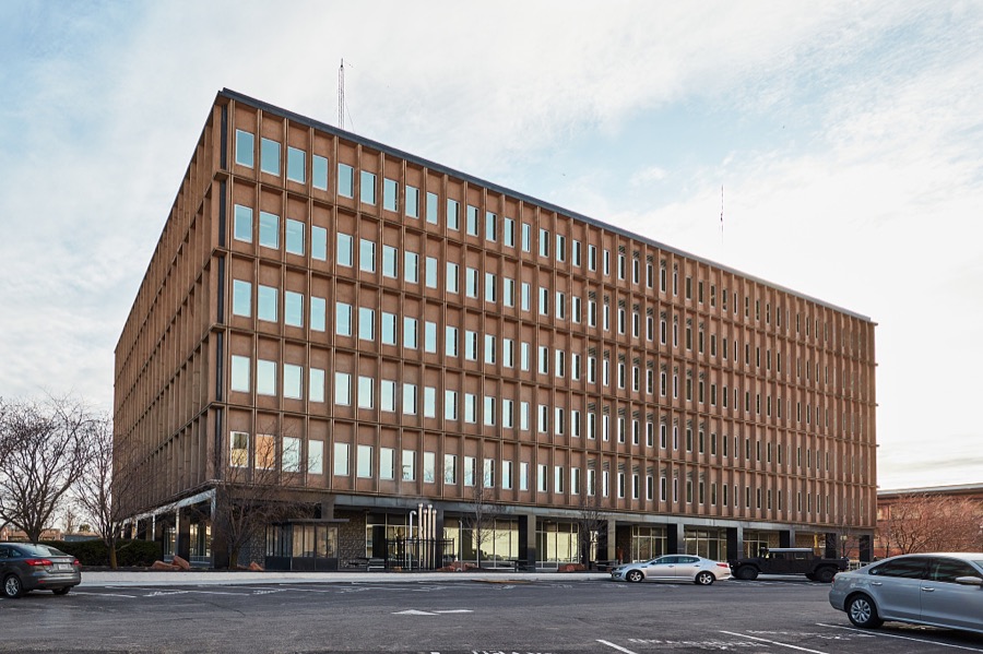 James V. Hansen Federal Building, originally the Federal Building United States Court House, is constructed in the Modernist style is a six story structure located at the northeast corner of Grant Ave. and 25th St in Ogden, Utah