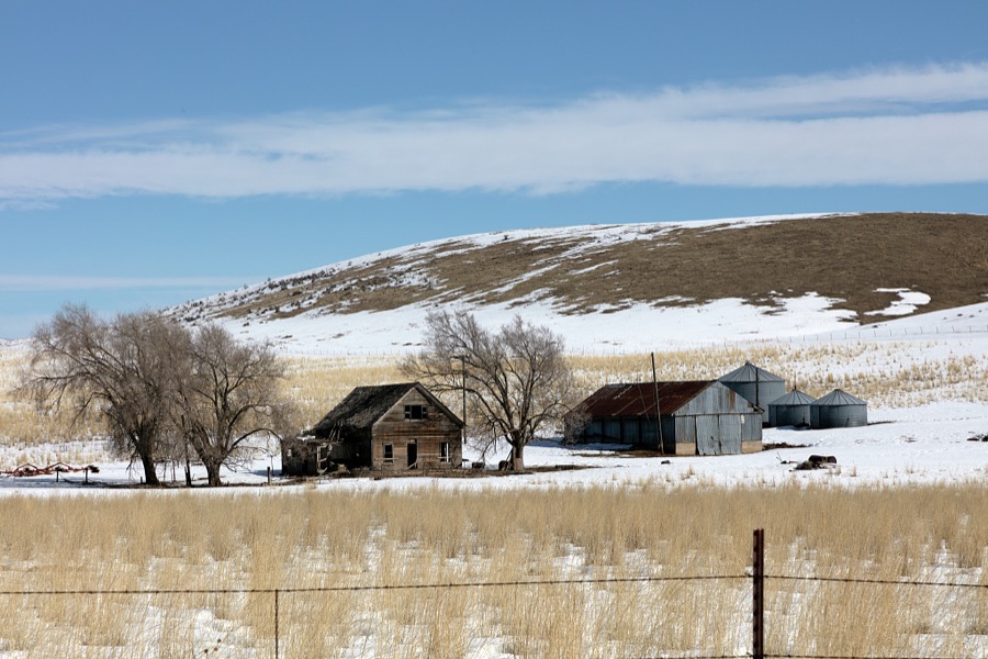 An abandoned ranch in the far-northeast corner of Utah, near Ogden