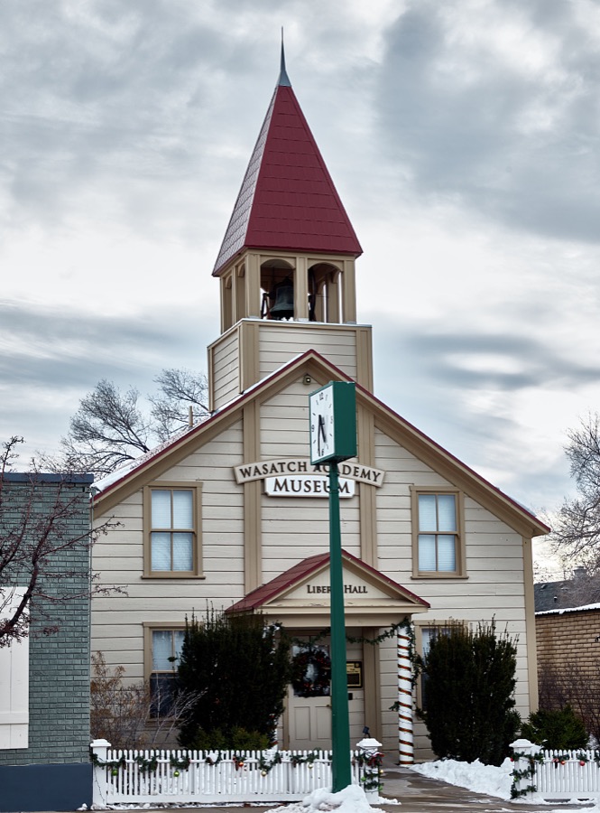 The Wasatch Academy's Liberal Hall is now (as of 2022) a museum in the small central-Utah city (population c. 3,500) of Mt. Pleasant