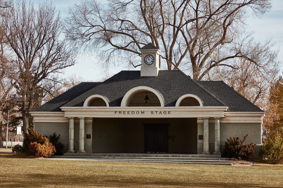 The Freedom Stage live-performance venue in Richfield, the largest city in the south-central part of the western U.S. state of Utah