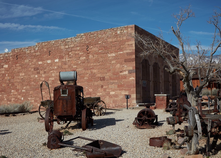 Relics of the boom days in Silver Reef, a silver-mining ghost town, near the town of Leeds in southwest Utah