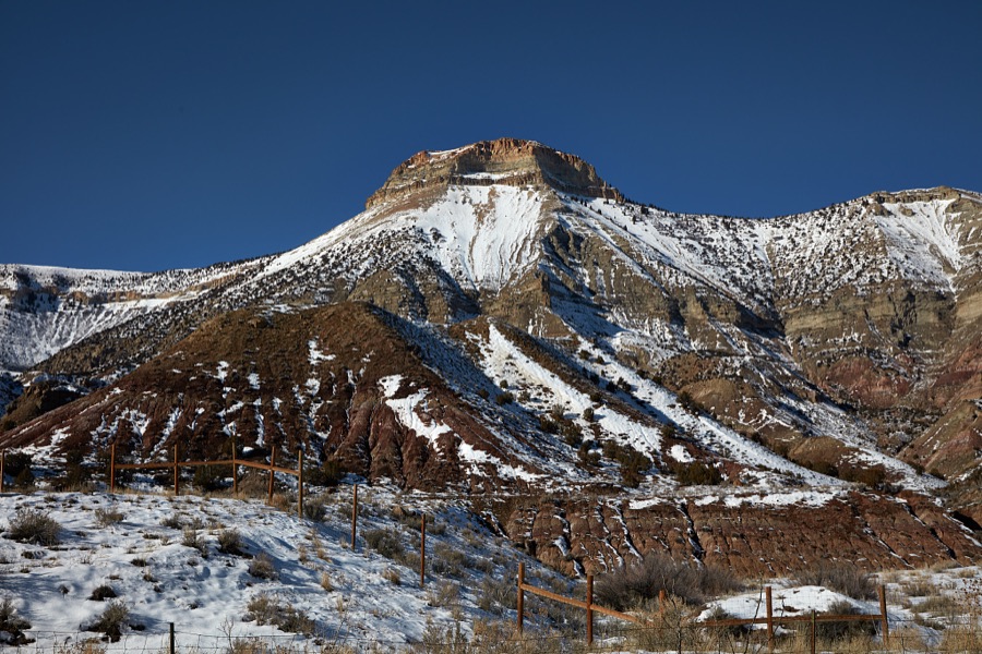 Early winter scene in the mostly barren, lightly occupied quarter of southeastern Utah, near the remote settlement of Thompson Springs in the western U.S. state of Utah