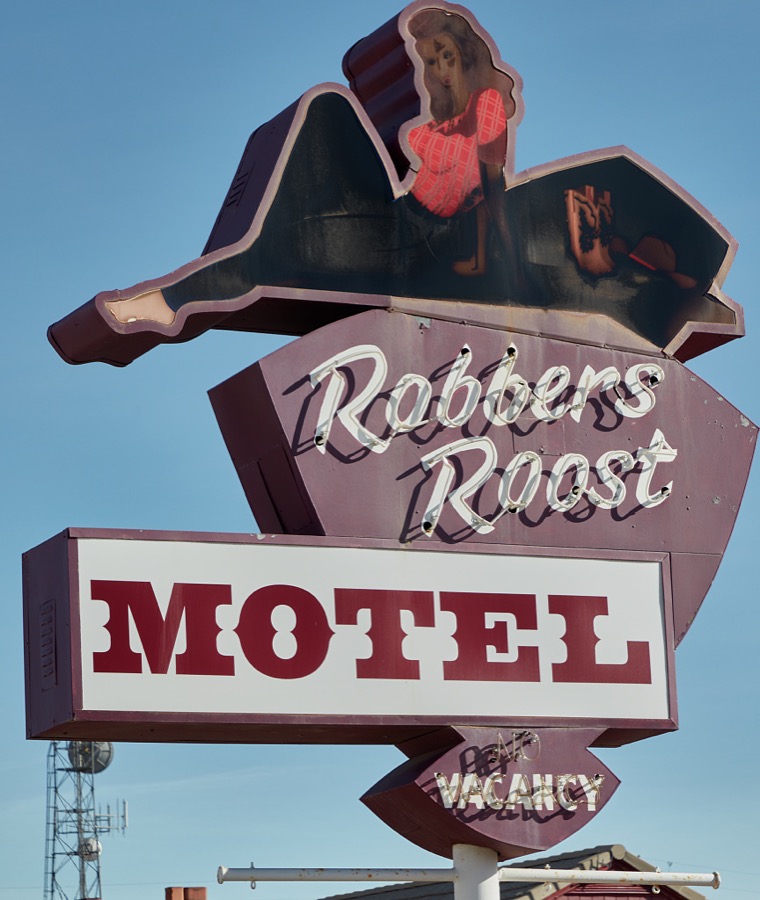 The designers of this sign for motel in Moab, the gateway city to the stunning red-rock formations of Arches and Canyonlands national parks in the western U.S. state of Utah, used more than neon to attract customers
