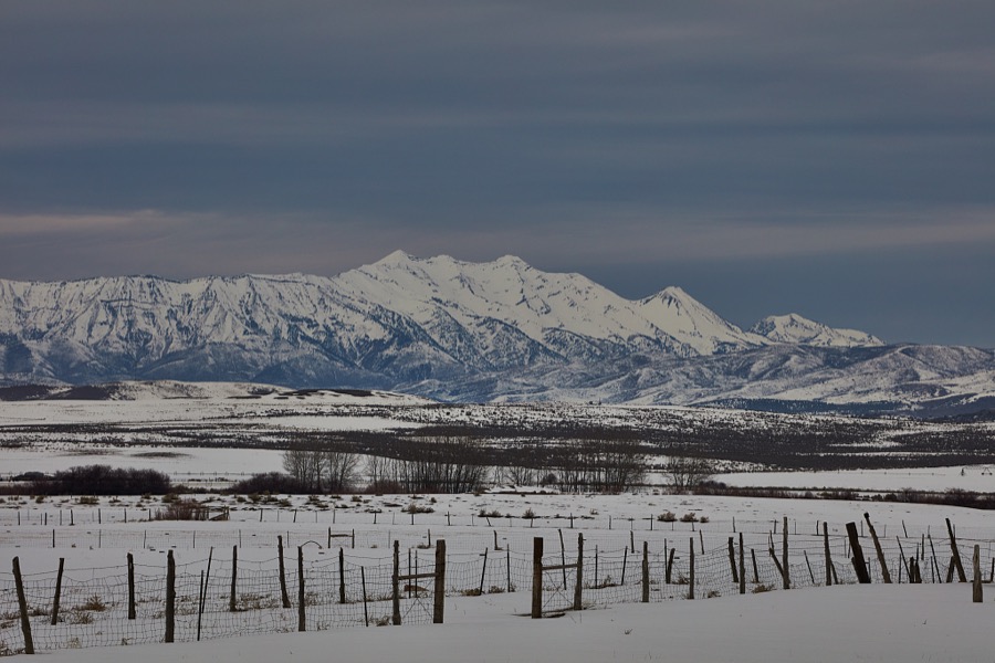 Winter scene in central Utah's Sanpete Valley, between Ephraim and Mt. Pleasant