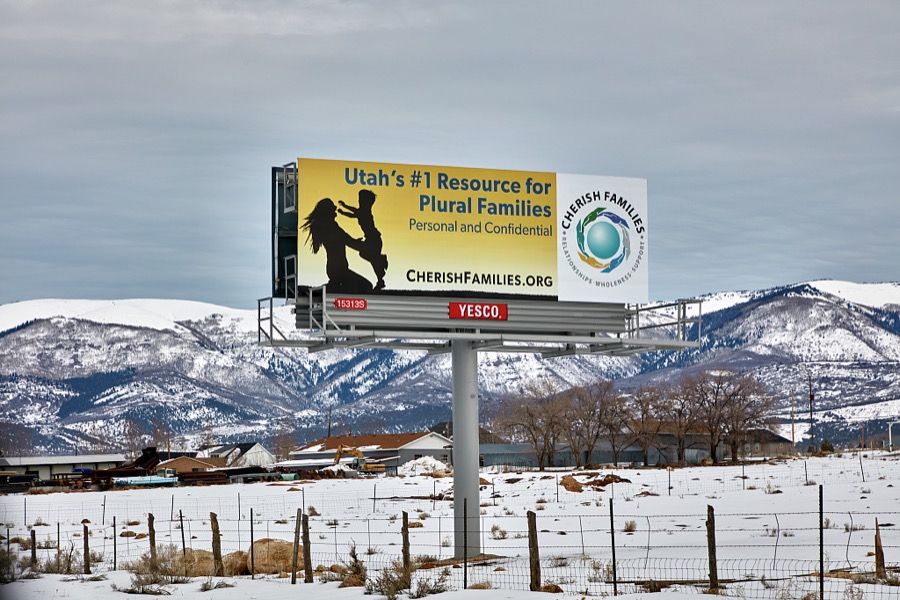 A provocative billboard in central Utah's Sanpete Valley, between Ephraim and Mt. Pleasant